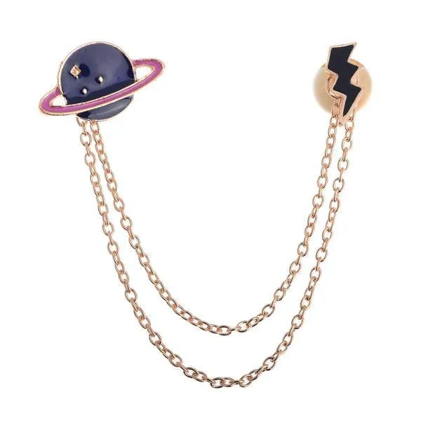 2016 New Women Girl Accessories Fashion Cute Egg Cat Moon Rabbit Chain Brooch Badge Pin Collar Brooch Jewelry Gift Free Shipping