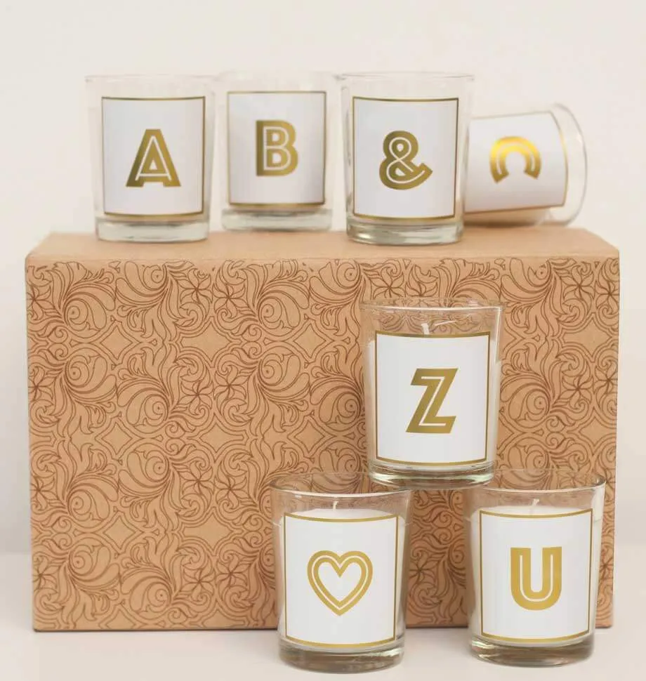 Alphabet Votive Candle - Letter F