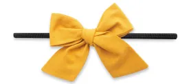 Baby Bling Aztec Gold / Black Big Cotton Bow Skinny Headband