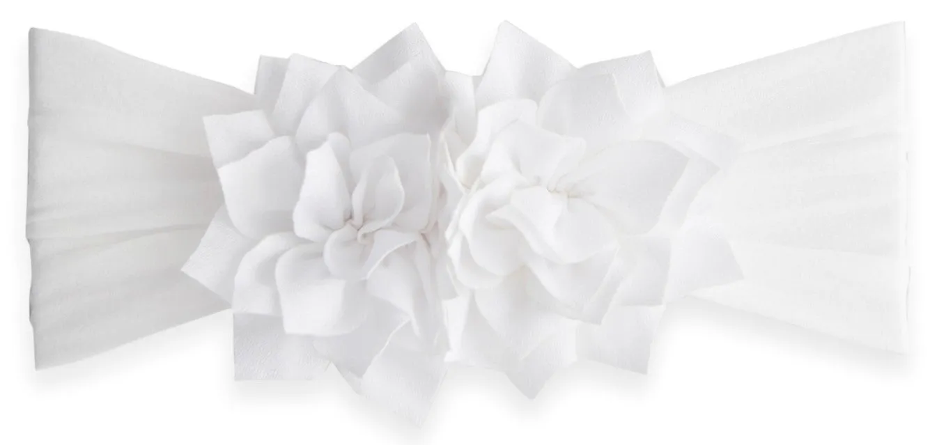 Baby Bling Holiday Poinsettia Headband-White