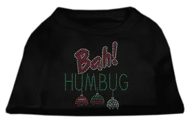 Bah Humbug Rhinestone Dog Shirt Black  XL (16)