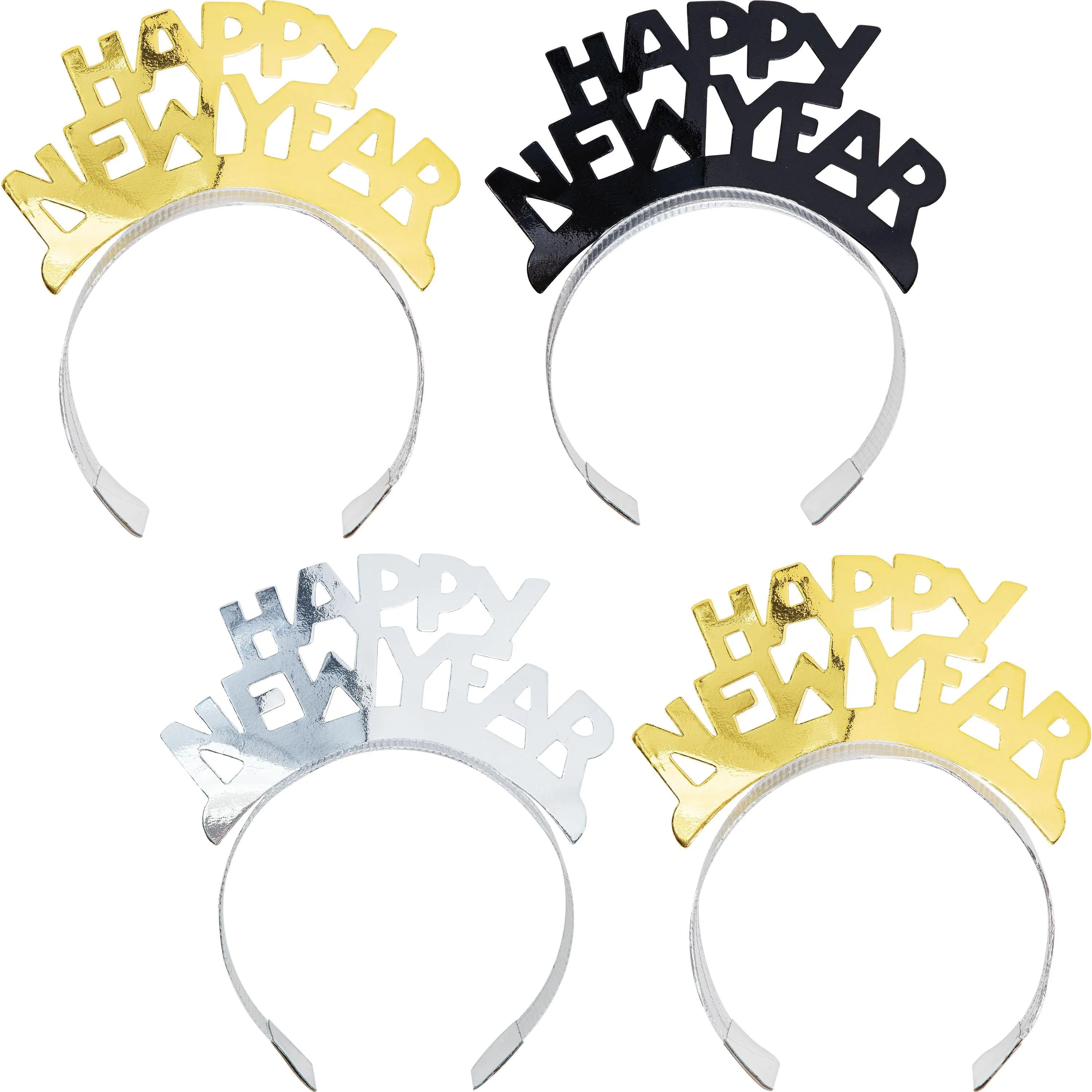 Bulk Black Silver Gold New Year Wearables Kit for 4 (12 Kits per Case)