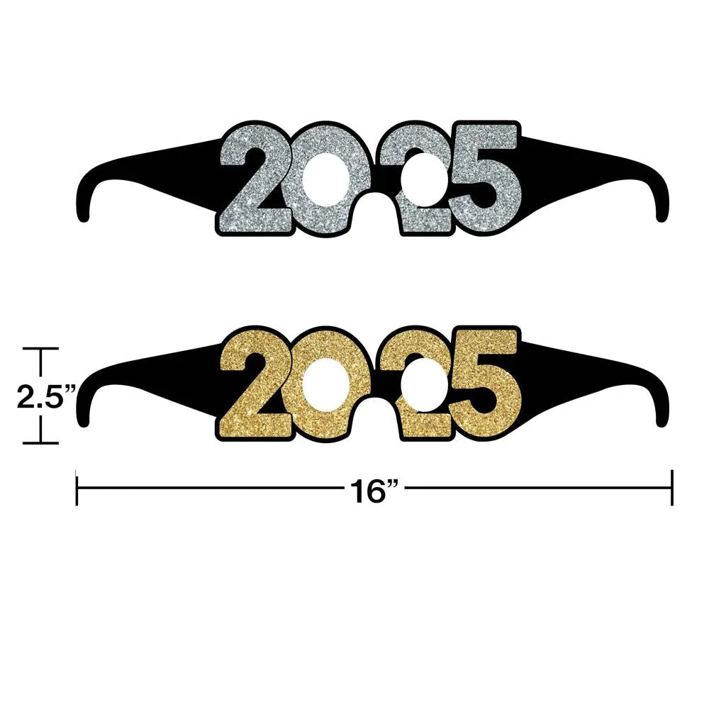 Bulk "2025" Paper Glasses (Case of 72)