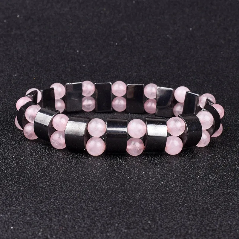 Classical Wave Hematite Energy Bracelets Men Nature High Polish Hematite Magnetic Bracelets for Women New Fashion Energy Jewelry