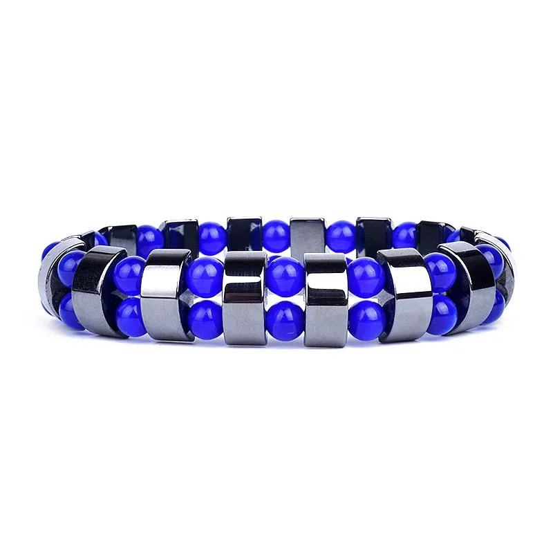 Classical Wave Hematite Energy Bracelets Men Nature High Polish Hematite Magnetic Bracelets for Women New Fashion Energy Jewelry