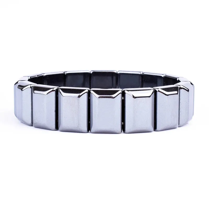 Classical Wave Hematite Energy Bracelets Men Nature High Polish Hematite Magnetic Bracelets for Women New Fashion Energy Jewelry