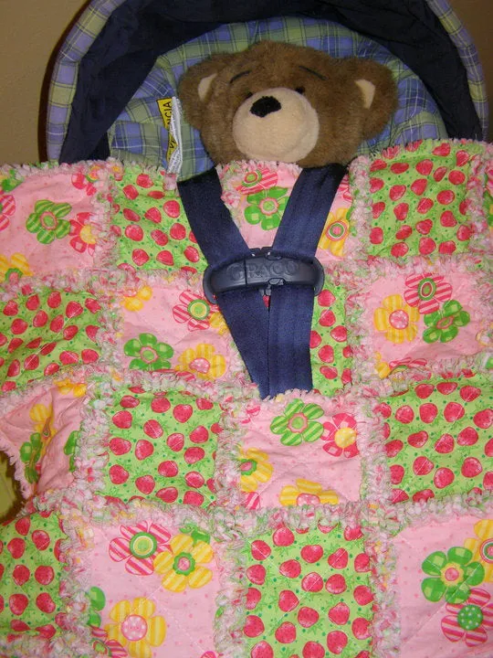 Custom Made to Order Stroller Rag Quilt for Baby or Toddler - Personalization Optional