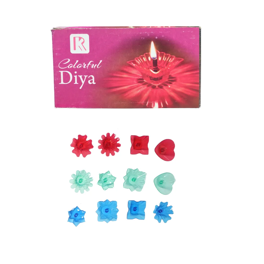 Diwali Colourful Diya of 12Pcs