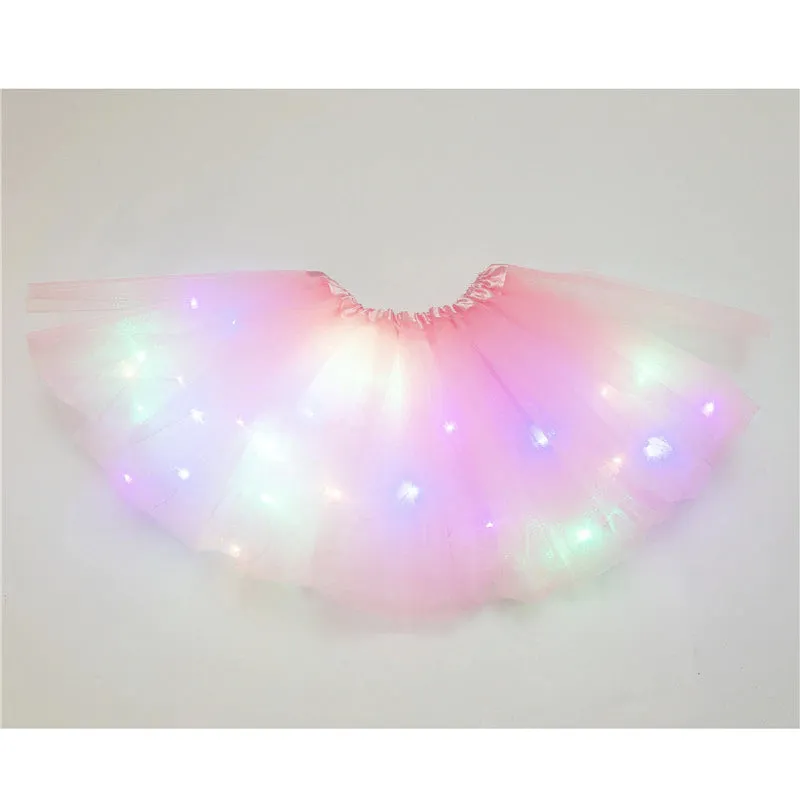 FancyDressWale Unicorn Pink Tutu LED Skirt and Top Birthday Dress for Girls-A4