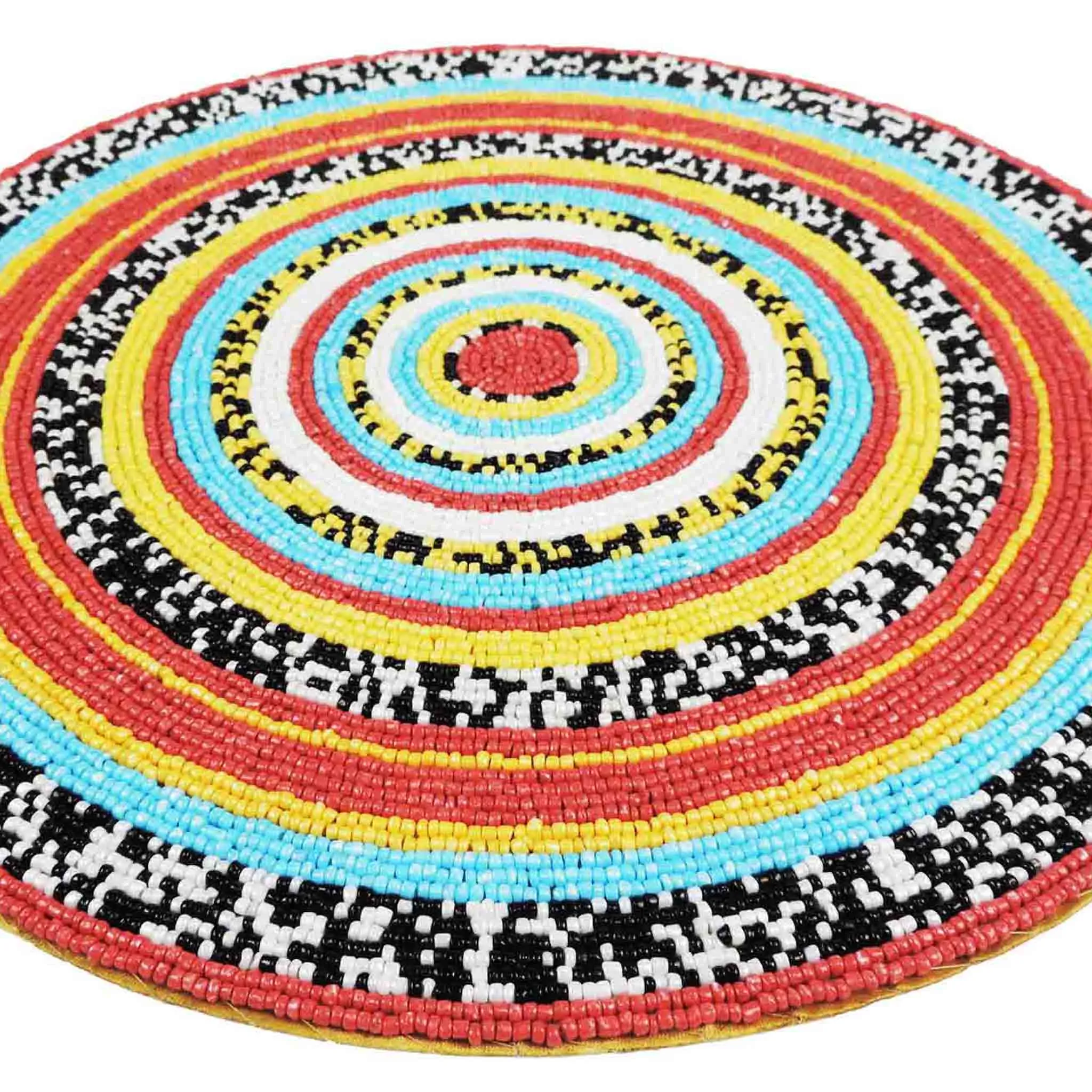 Fiesta Bead Embroidered Placemat in Multi, Set of 2