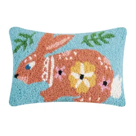 Folksy Rabbit Hook Pillow