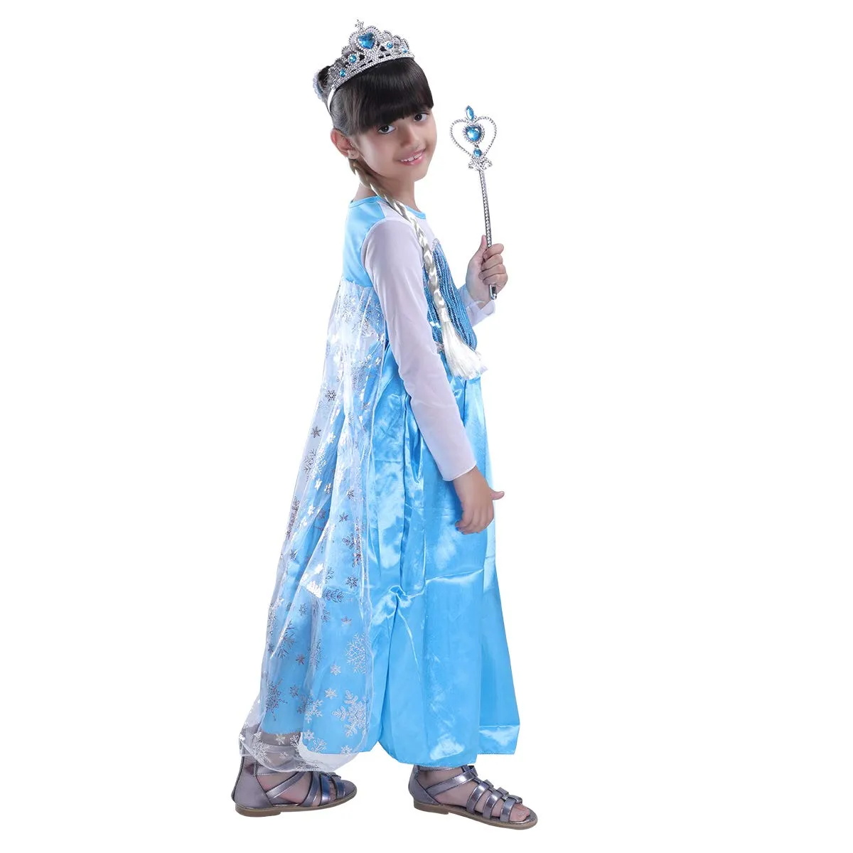 Frozen Princess elsa dress with Accessories