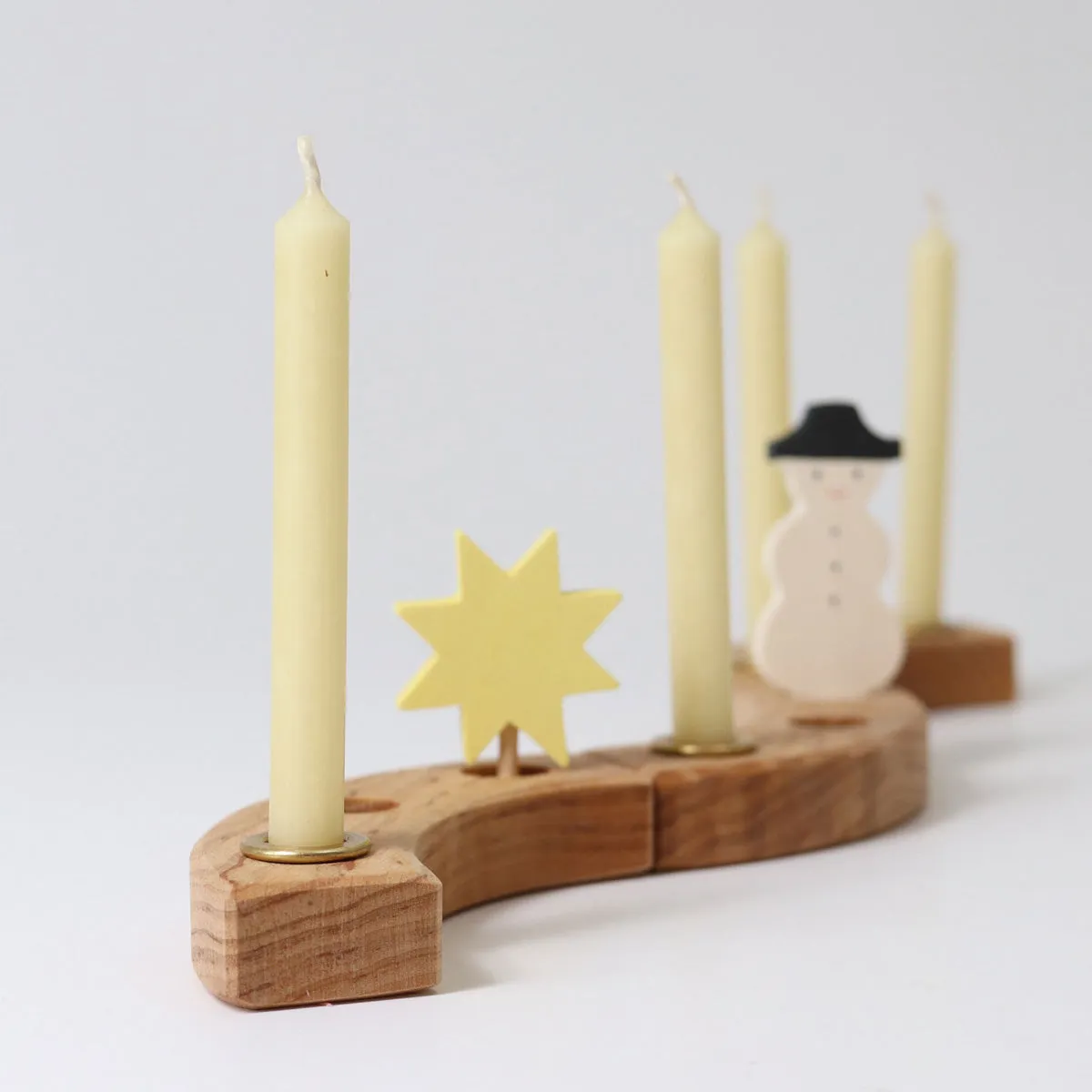 Grimm's Cream 100% Beeswax Candles - 12