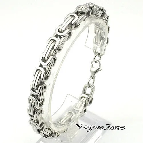 Men's Bracelets Gold Chain Link Bracelet Stainless Steel Byzantine