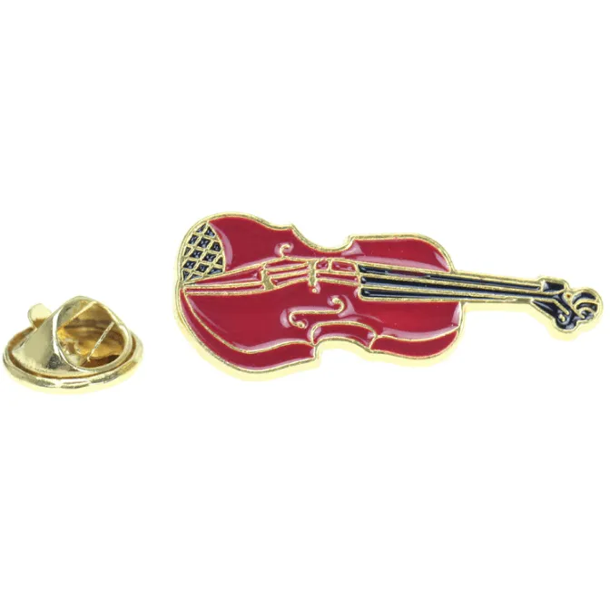 Musical Instrument Pins/Brooches - Piano, Violin, Electric Guitar and Trumpet