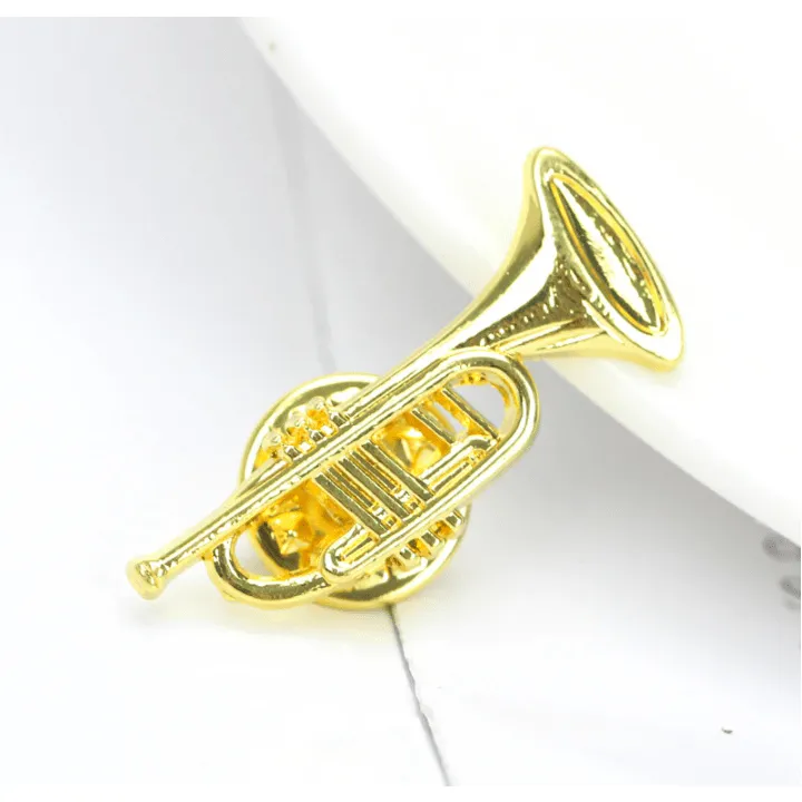 Musical Instrument Pins/Brooches - Piano, Violin, Electric Guitar and Trumpet