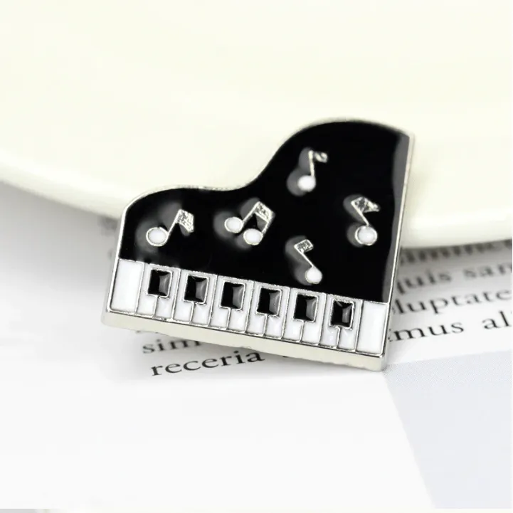 Musical Instrument Pins/Brooches - Piano, Violin, Electric Guitar and Trumpet