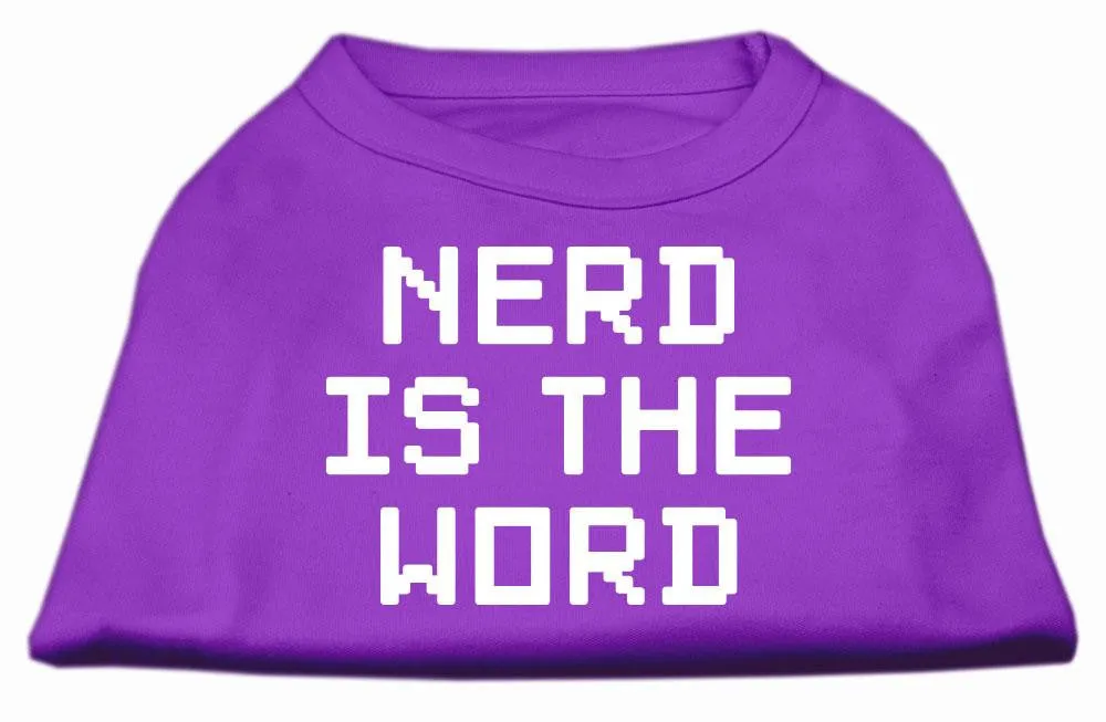 Nerd is the Word Screen Print Shirt Purple L (14)