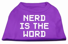 Nerd is the Word Screen Print Shirt Purple L (14)