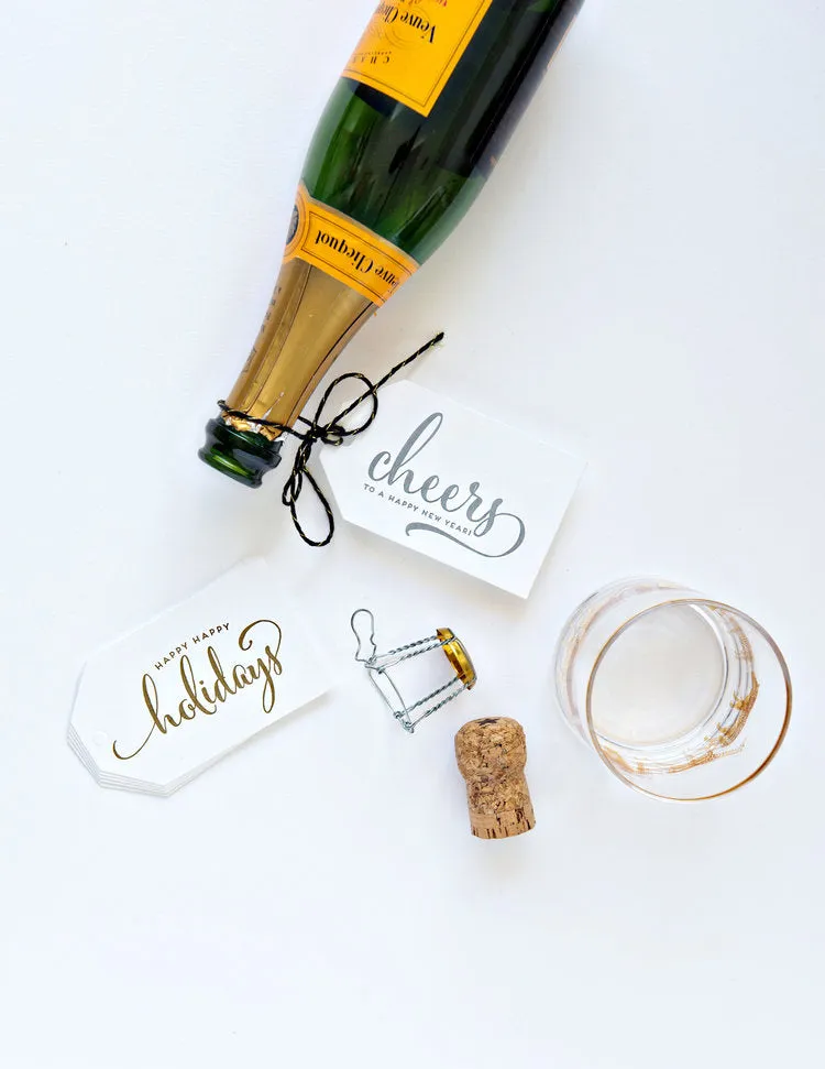 New Years   Cheers Gift Tags