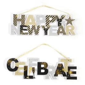 New Years Hanging Plaque