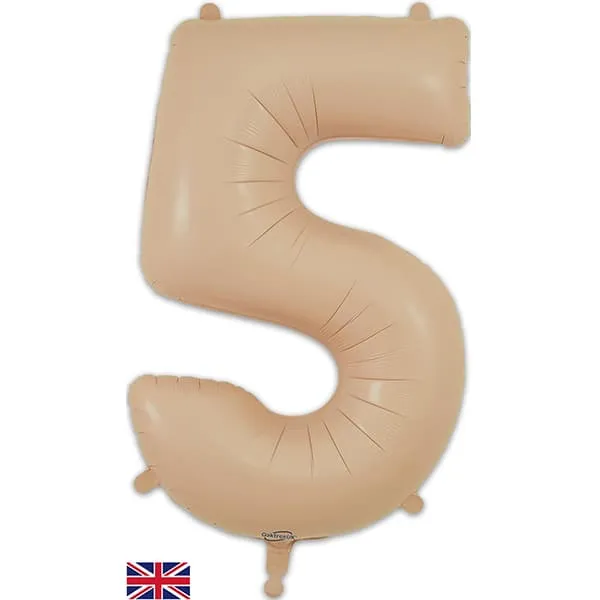 Nude 5 Large Shape Number Balloon