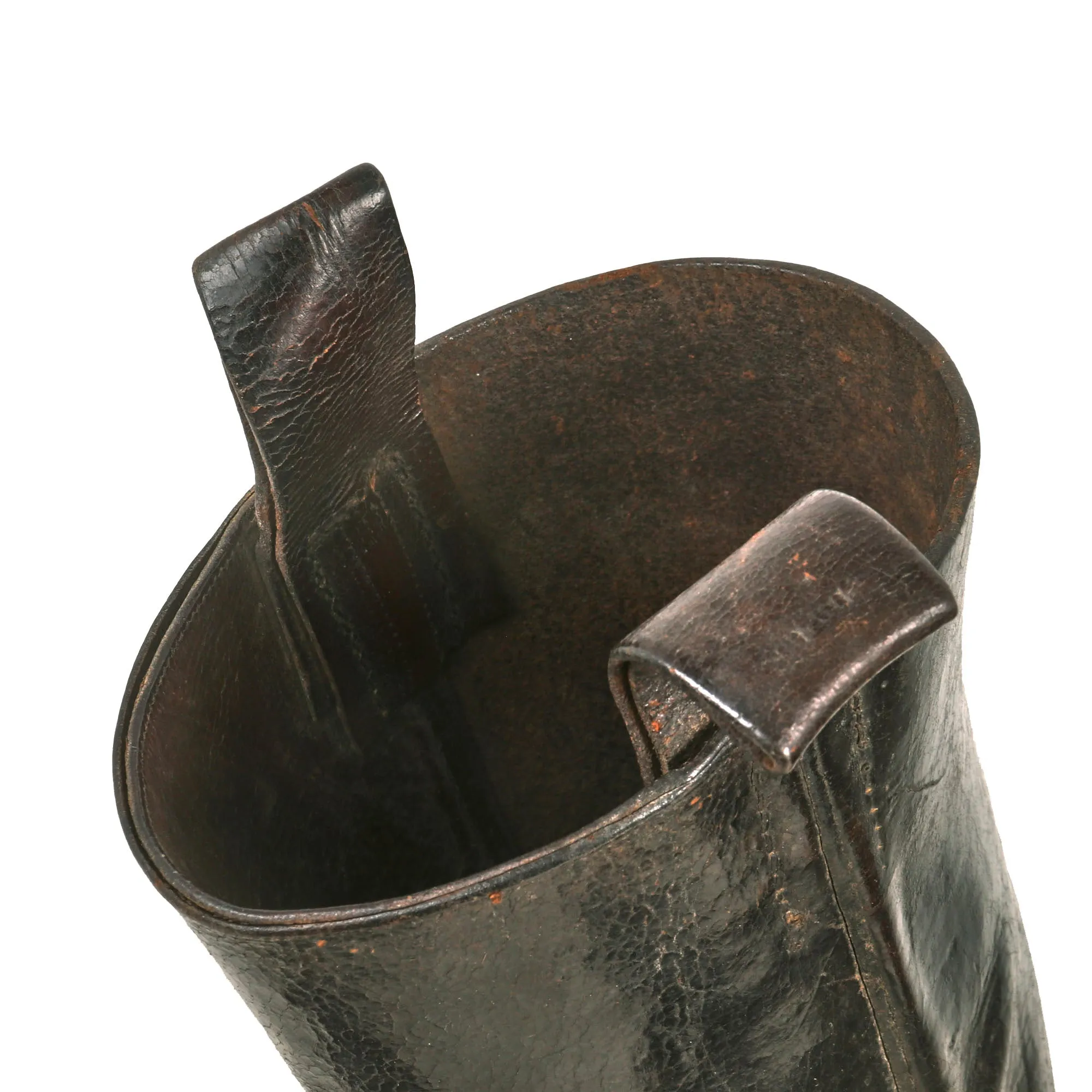 Original Imperial German WWI M1866 Hobnailed Marschstiefel Enlisted Issue Trench Boots with Pull-up Straps