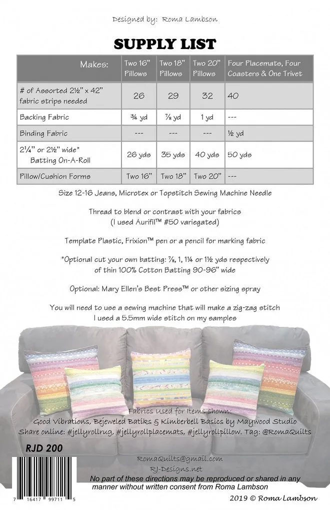 PILLOWS & PLACEMATS PATTERN