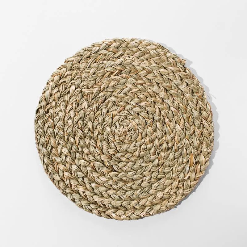 Round Seagrass Placemat - Wheat