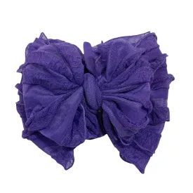 Ruffled Headband- Grape