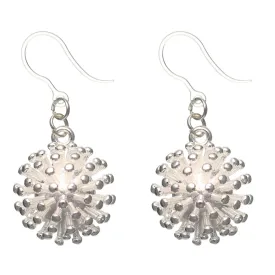 Silver Dandelion Dangles Hypoallergenic Earrings for Sensitive Ears Made with Plastic Posts