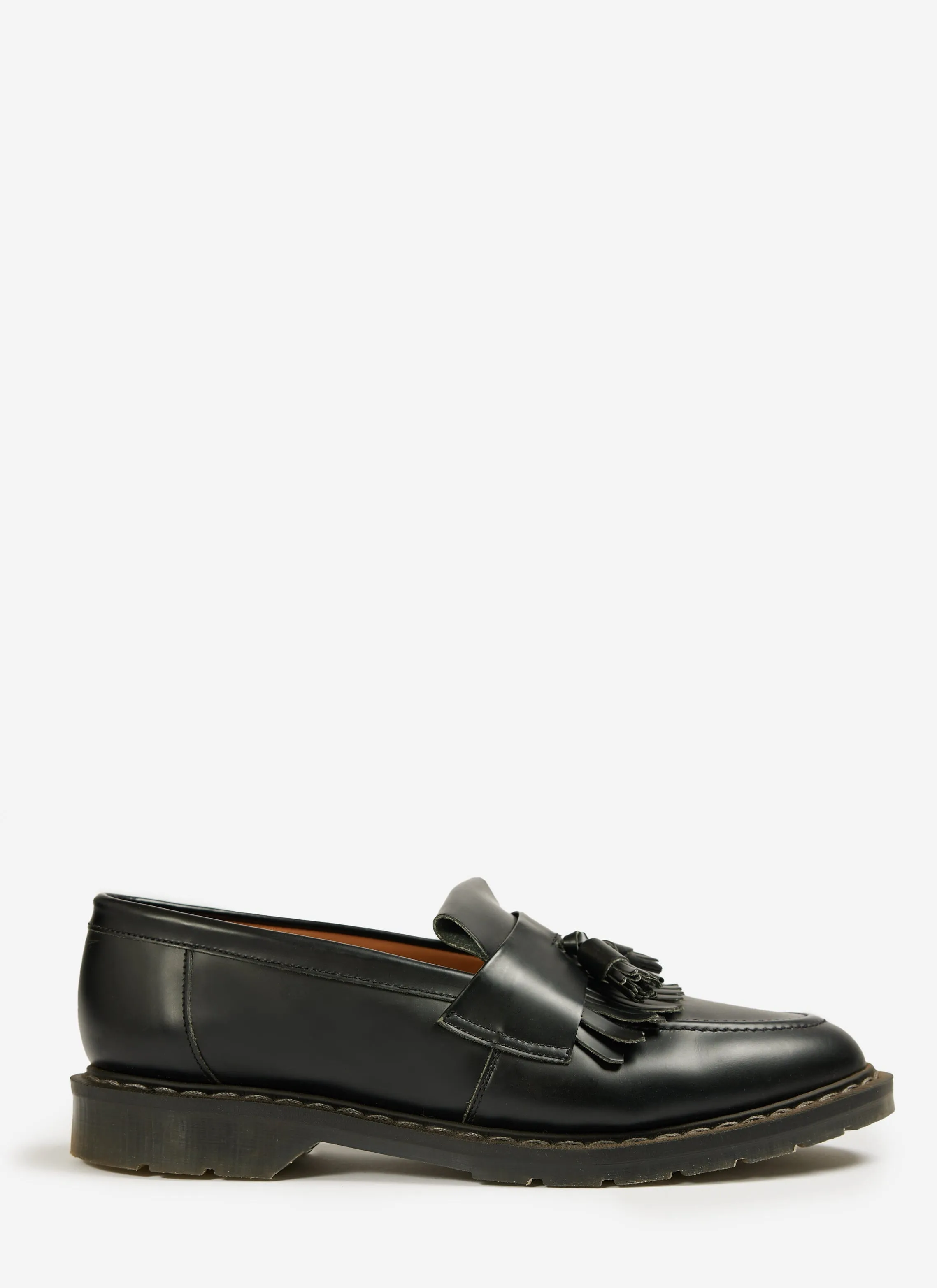 Solovair | Hi-Shine Tassle Loafer | Black