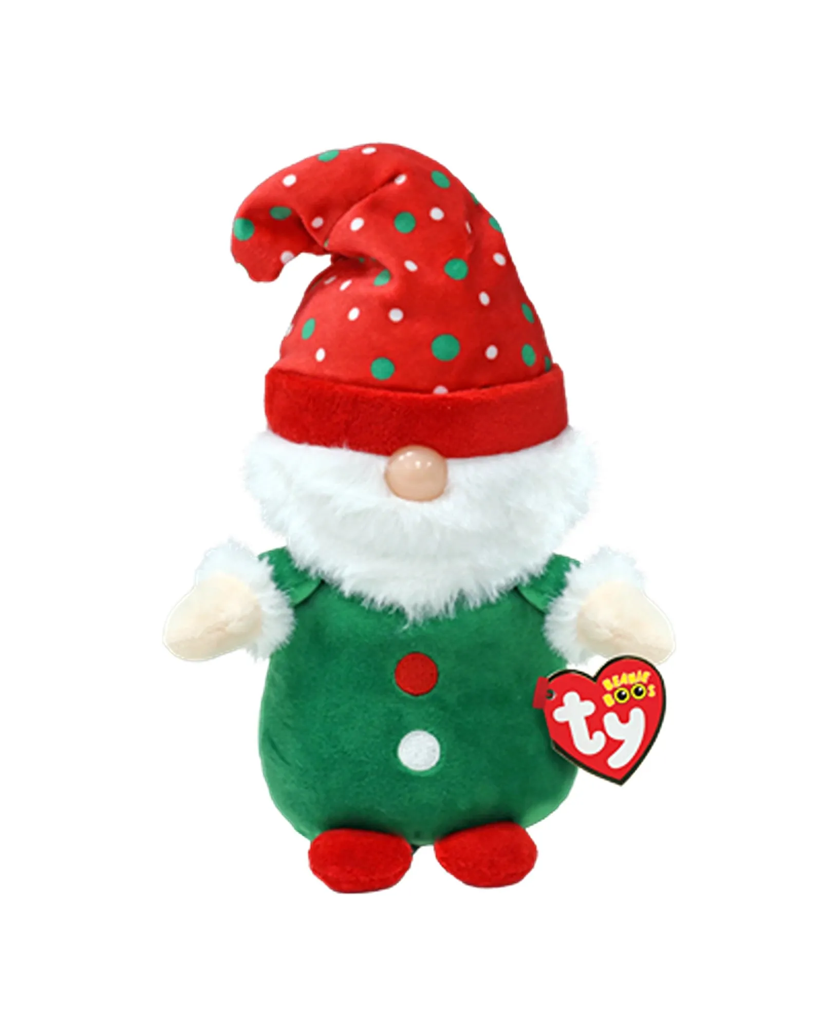 TY Small Gnolan Green Gnome Xmas