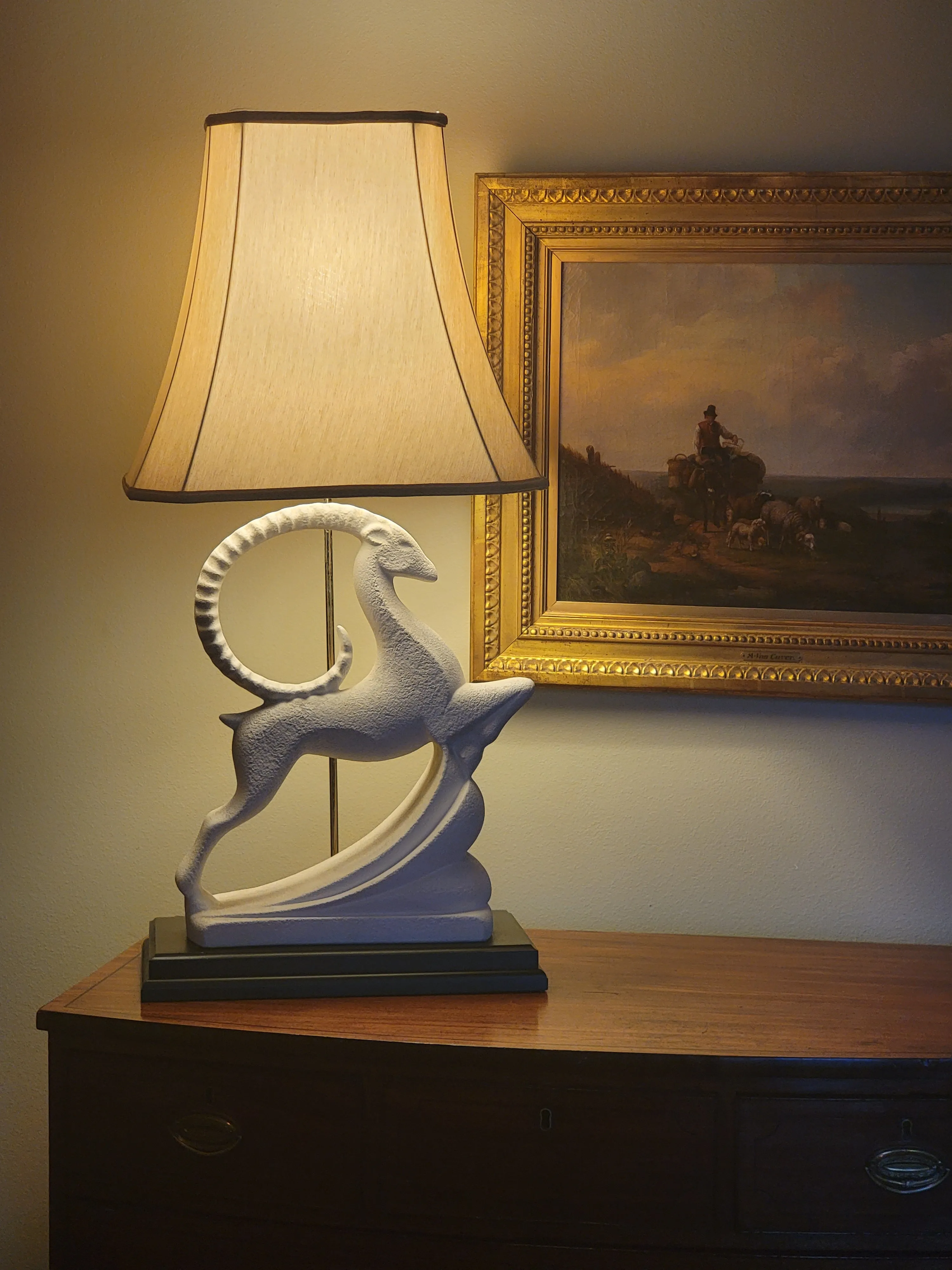 Vintage Royal Haeger Gazelle Sculpture Massive Lamp 38 1/4 Inch Tall