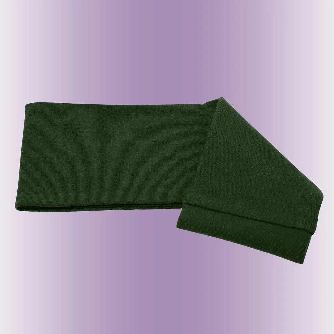 Women's Headbands Cotton Jersey 3" Wide Yoga Fitness Fashion Made in the USA Olive Dark