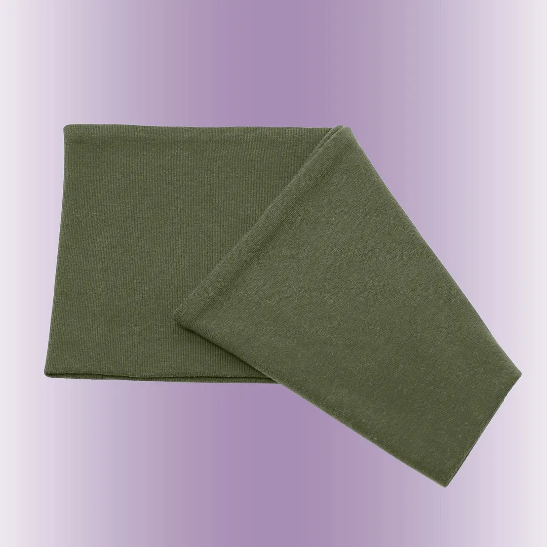 Women's Headbands Cotton Jersey 5" Wide Yoga Fitness Fashion Made in the USA Olive